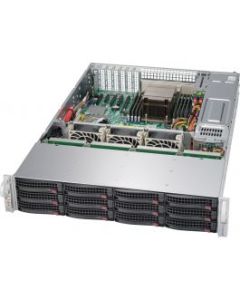 SuperStorage 5029P-E1CTR12L SuperMicro  12 Hot-swap 3.5" SAS/SATA drive bays
    with SES3; 2 Hot-swap 2.5" NVMe/SATA