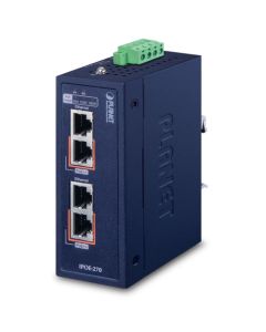 IPOE-270-12V Industrial 2 port Multi-Gigabit 802.3bt PoE++ Injector 12~56