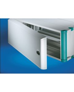 Heitec Front door HC vert. hinged alu 3U/19"