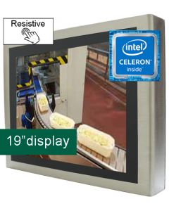 19'' IP65 Resistive Panel PC Celeron J1900 12V