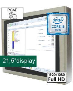 21,5'' IP65 PCT Panel PC i5-6300U 24V