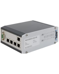 MAGBES-F21R Mngt Gigabit Switch MAGBES62-2 Flange mnt 5prt RJ45 5-36VDC