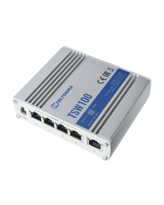 TSW 100 Unmanaged switch, 5 x Gigabit Ethernet ports, 4 x PoE ports